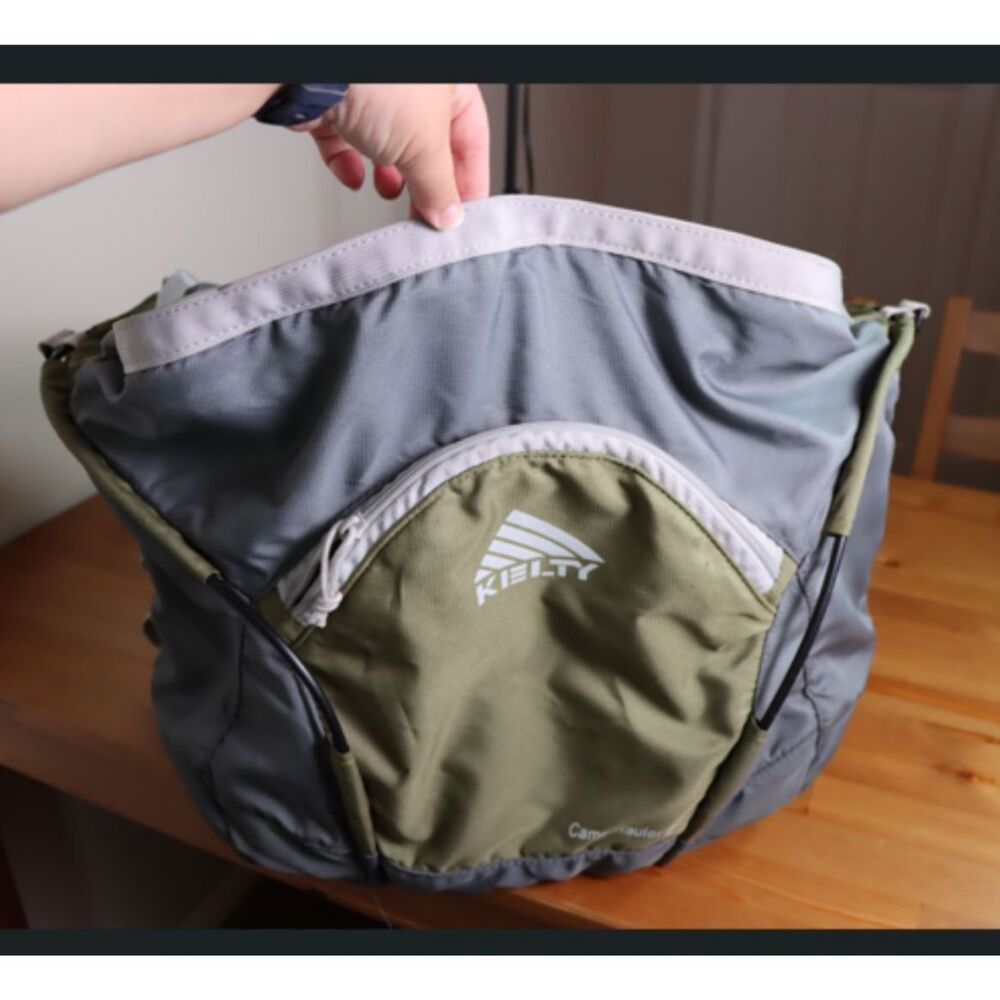 KELTY Basecamp Camp Hauler 2 Green Gray Duffel Bag Adjustable Shoulder Strap